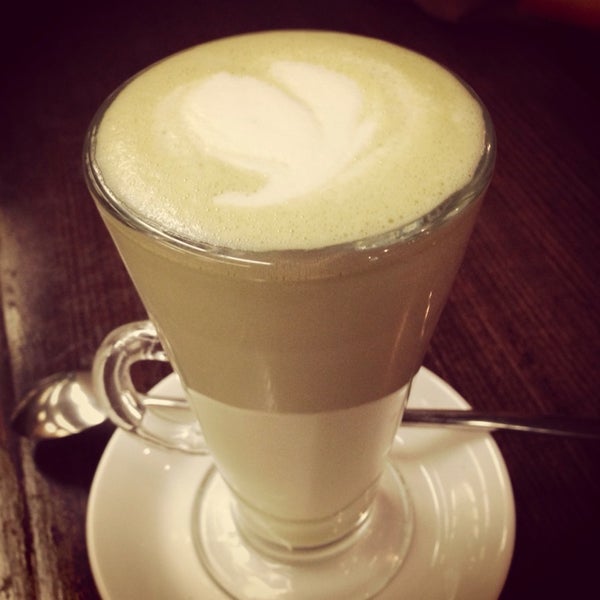 Green tea latte is yum!