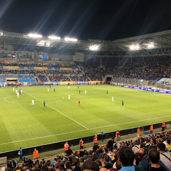 Photo taken at Dnipro-Arena by Dmytro K. on 9/10/2019