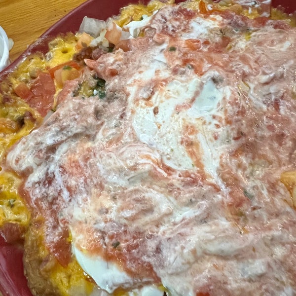 You cannot go wrong with the Irish nachos. I like mine with hamburger meat cooked in and salsa on top.