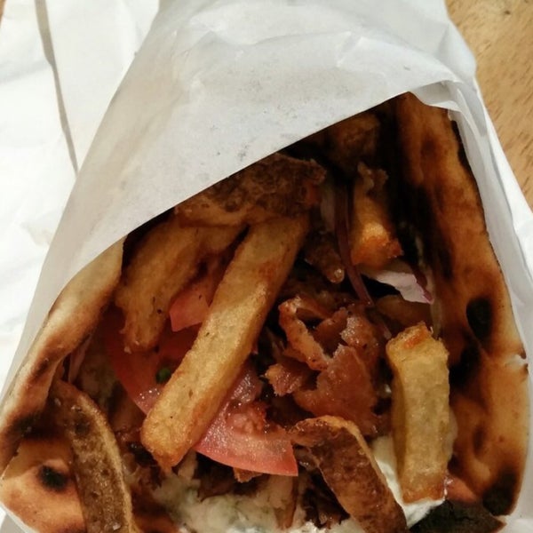 A very good Greek gyro sandwich stuffed with French fries. Great clean atmosphere with a friendly staff.
