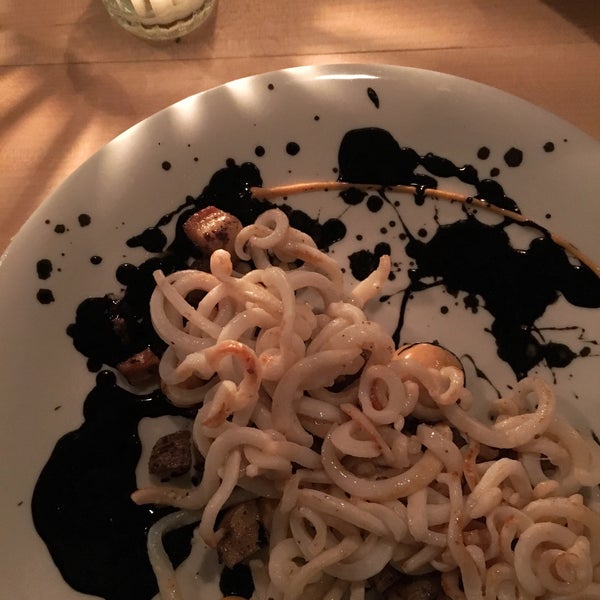 Something you don't get to try often: squid with black mole & chorizo mayo. If you're getting a cocktail, the Winter is bomb (mezcal, alpine walnut, & bourbon "mist") and so is the Saffron.