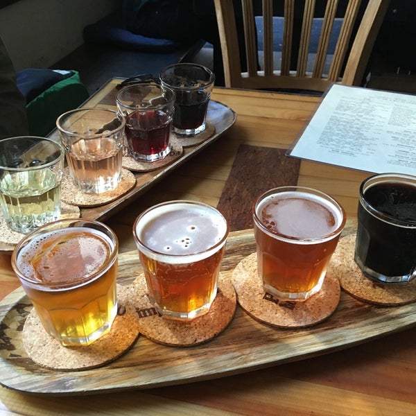 Happy hour is from 3:30p - 7:30p everyday. Get the beer sampler: 4 beers for $10!