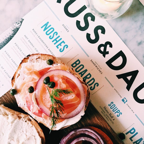 Try their Classic board: gaspe nova smoked salmon, cream cheese, red onion, capers on a bagel (get the everything). So simple yet so delicious!
