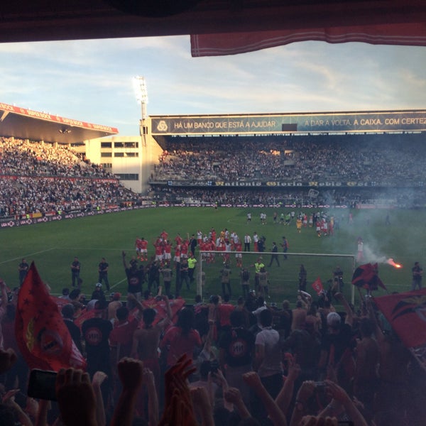 Photo taken at Estádio D. Afonso Henriques by Pedro G. on 5/17/2015
