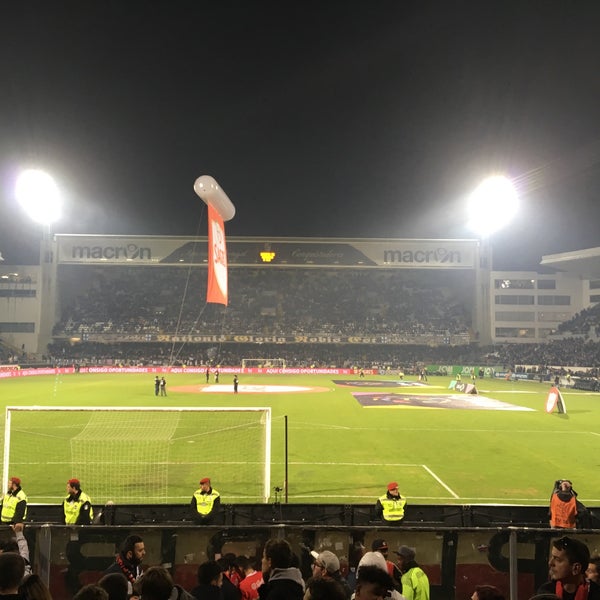 Photo taken at Estádio D. Afonso Henriques by Pedro G. on 1/7/2017