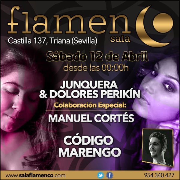 Sábado 12 de abril en Sala Flamenco