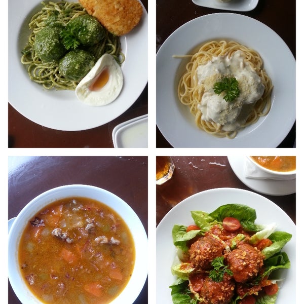 The meatballs are big and filling and the oxtail soup is light and flavourful. The mushroom meatballs are pretty good.