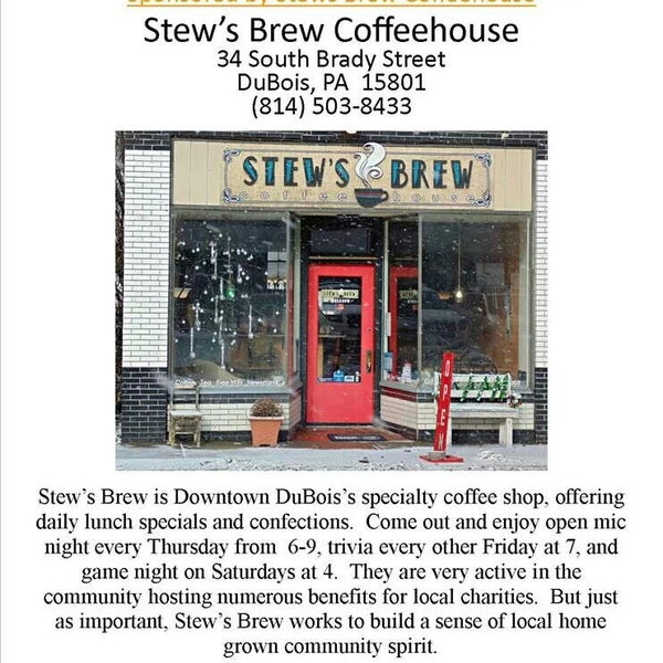 รูปภาพถ่ายที่ Stew&#39;s Brew Coffeehouse โดย Derek H. เมื่อ 1/20/2014