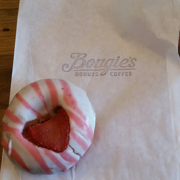 Photo taken at Bougie&#39;s Donuts &amp; Coffee by Kim L. on 7/10/2017
