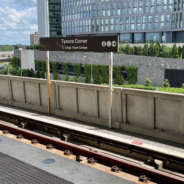 Photo taken at Tysons Metro Station by Rico N. on 6/26/2021