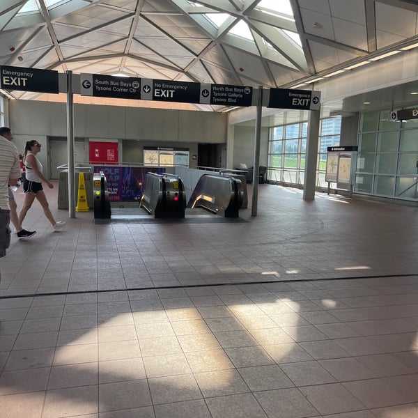 Photo taken at Tysons Metro Station by Rico N. on 6/13/2022