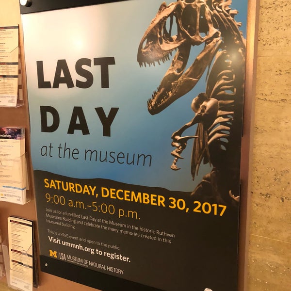 12/30/2017 tarihinde Sarah C.ziyaretçi tarafından University of Michigan Museum of Natural History'de çekilen fotoğraf