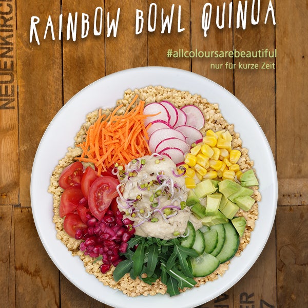 Wie wäre es mal mit einer Rainbow Bowl mit Quinoa?