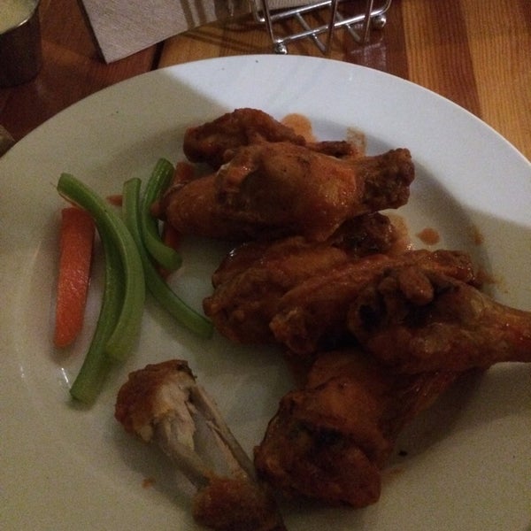 The wings come with carrots that everyone around you will want to eat.