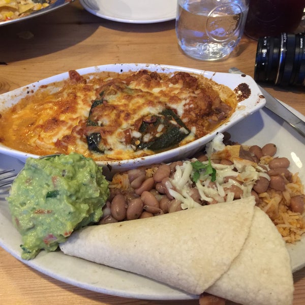 Delicious vegetarian Mexican. The portions are huge, especially the nachos! They've recently expanded, but you might still have to wait for a table especially if you're a group.
