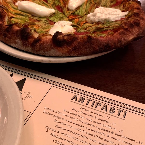 SQUASH BLOSSOM PIZZA WITH BURRATA is a must ..