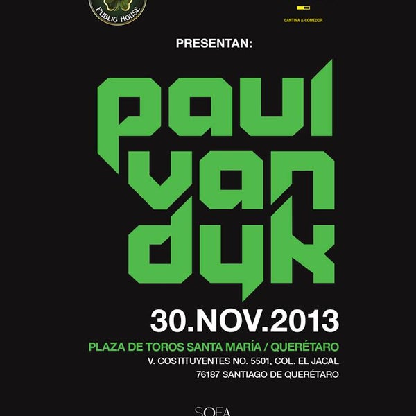 Ya tienes tus boletos para Paul Van Dyk en Querétaro? ¿Qué esperas? Este 30 de noviembre en la Plaza de toros Santa María.