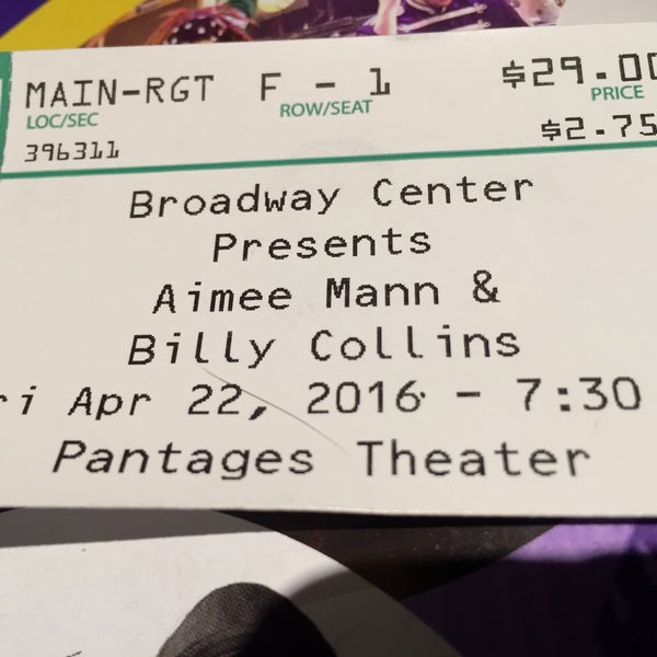 Pantages Theater Seating Chart Matttroy