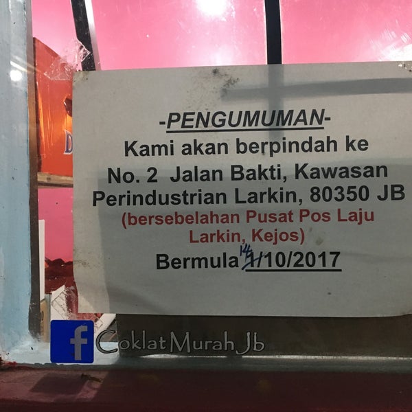 Kilang Coklat Di Johor Bahru