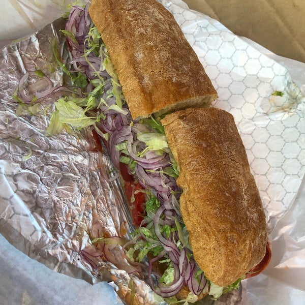 The picture doesn’t do justice to the size of the sandwich. All the sandwiches are huge and you must split them or take some home. Excellent quality! Highly recommended!