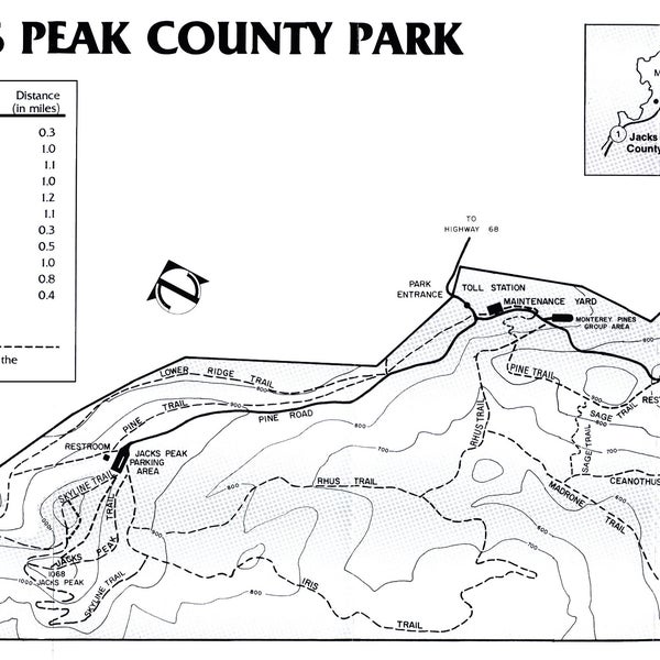Jacks Peak Trail Map Photos At Jacks Peak County Park Park In Monterey