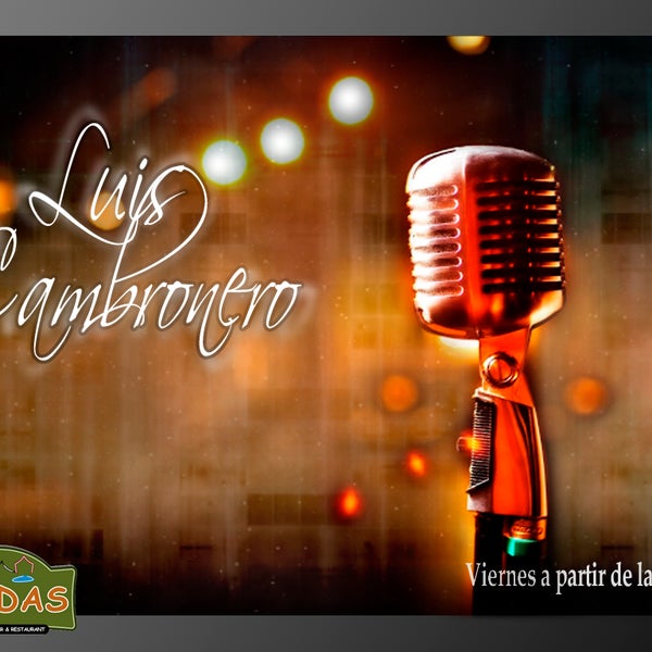 Este viernes 27 de setiembre a partir de las 8:30 p.m. se presenta el cantautor Luis Cambronero en Keidas Lounge.  No se cobra admisión.
