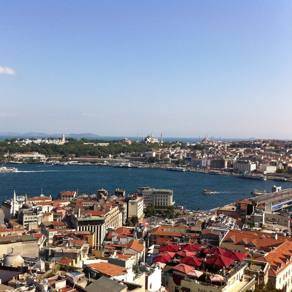 Photo taken at Galata Tower by Elke R. on 7/19/2013