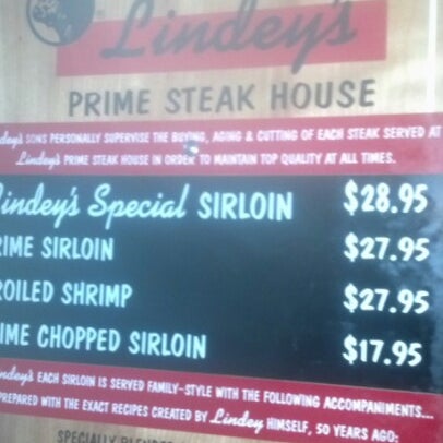 Снимок сделан в Lindey&#39;s Prime Steak House пользователем Steve J. 1/13/2013