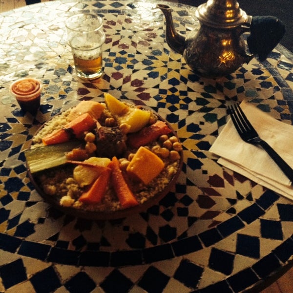 Tea in Sahara serves tagines, briwats and soups now. And also couscous on Fridays.