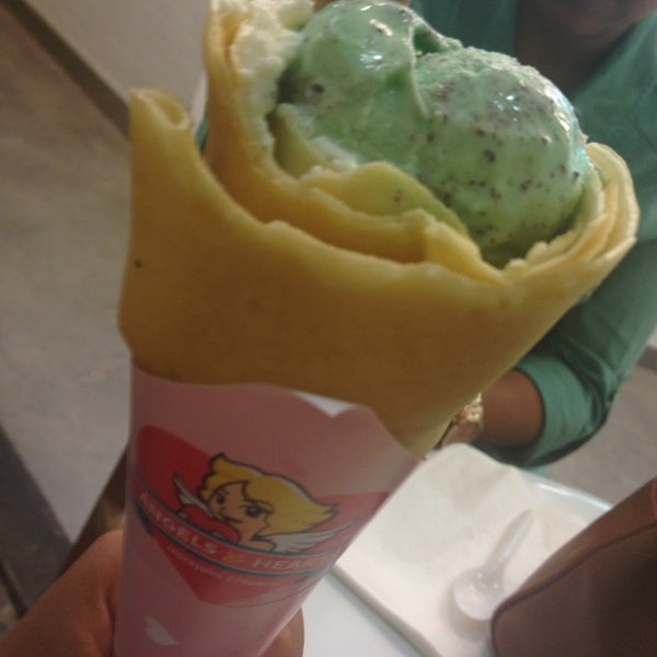 Photo taken at Angels &amp; Hearts: Harajuku Crêperie by Kimberly S. on 3/21/2013