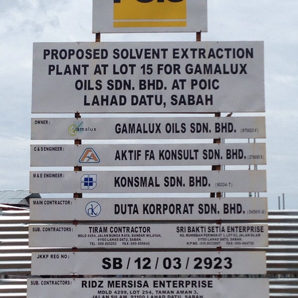 Gamaluxoils Sdn Bhd Factory In Lahad Datu