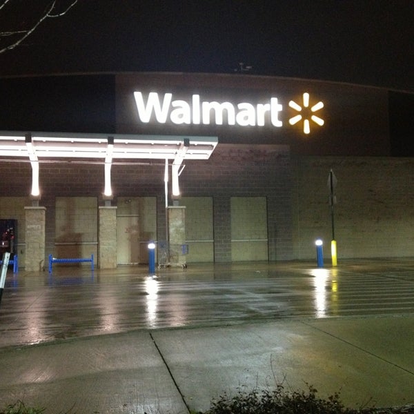 Walmart Store Front At Night