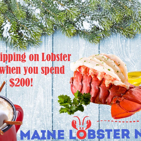 BUY $200 on Lobster Tails and receive FREE SHIPPING the next 3 days!CODE: XMAS16TAILSFREESHIP goo.gl/i5ERsx