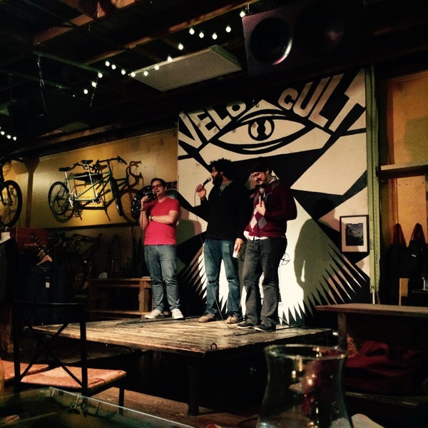 Photo taken at Velo Cult Bicycle Shop &amp; Bar by David K. on 4/9/2015