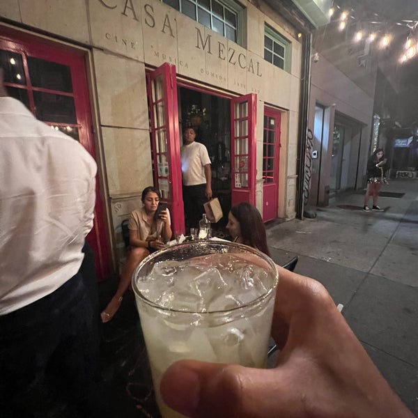 mezcal drinks with outdoor seating…  spanish club in there with another secret club upstairs!