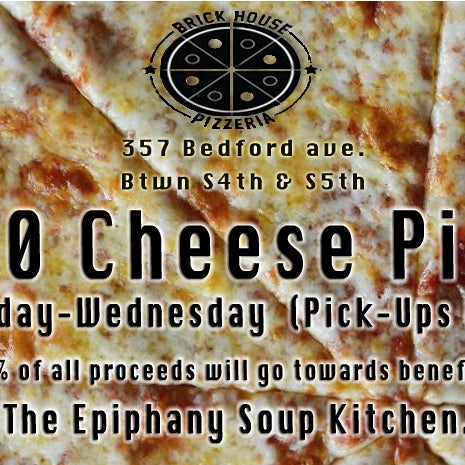 Delicious $10 Cheese Pies!!                                                                  Monday - Wednesday all day.                                                           Pick-Up Only.