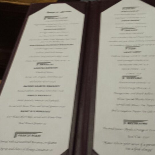 ecco menu east boston