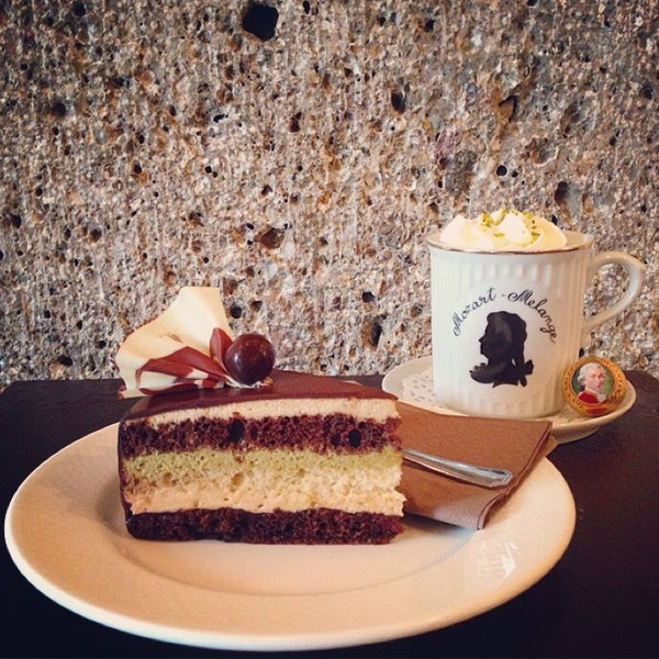 try the Mozart cake and Mozart Melange.