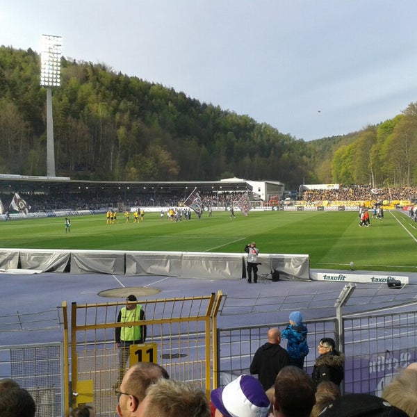Photo taken at Erzgebirgsstadion by Marco L. on 4/17/2014
