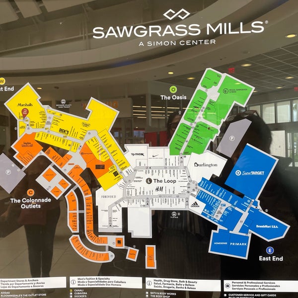 Sawgrass Mills, Sawgrass Mills Mall Map