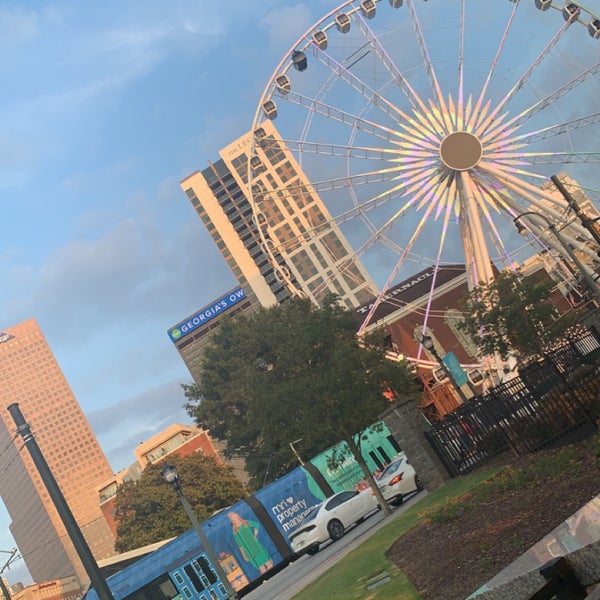 Photo taken at Centennial Olympic Park by B ♋️ on 10/9/2023