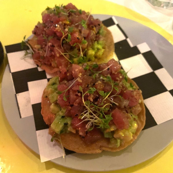 Great Mexican food! Try the Tuna Tostadas