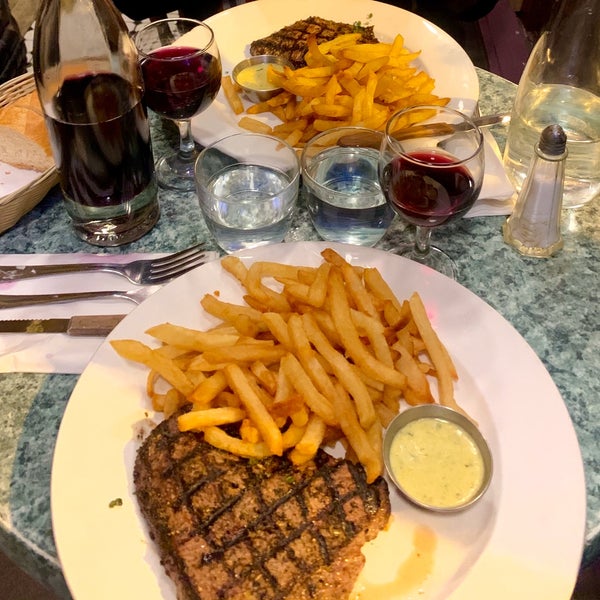Good steak frites and wine