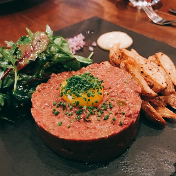 Beef tartar is massive main course. You could share for two. Taste good