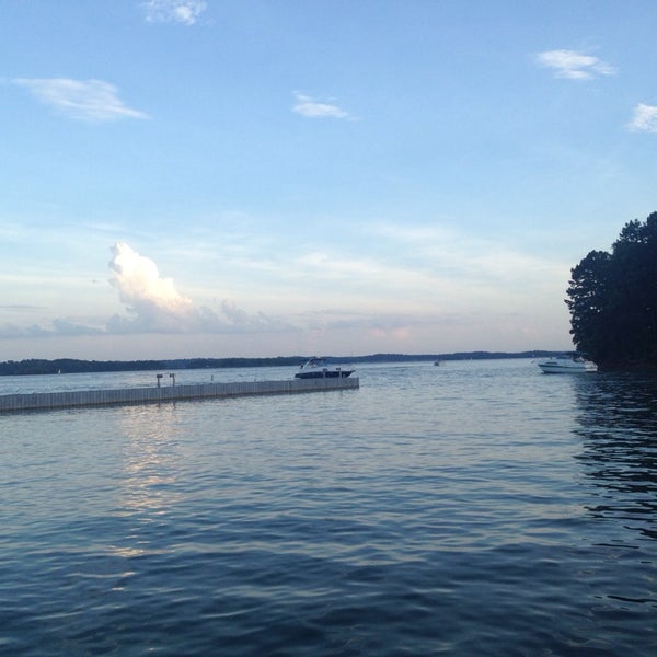 Photo taken at Pelican Pete&#39;s Floating Bar &amp; Grill on Lake Lanier by Jason T. on 8/31/2014