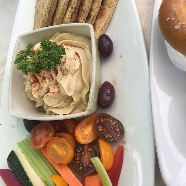 Pretty lame olive, pita and hummus plate. Came with 5 total olives and raw and limp vegetables in weird cuts.