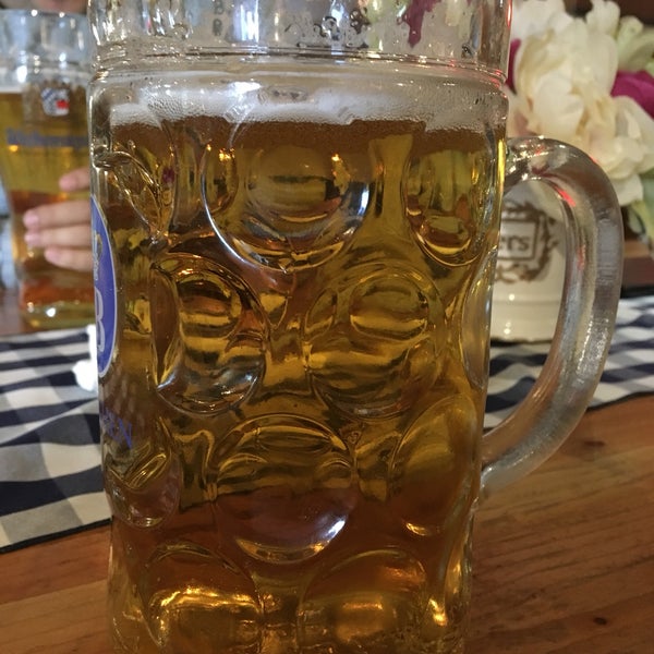 Get the classic one liter beer in the stein and a soft pretzel to share with your group.