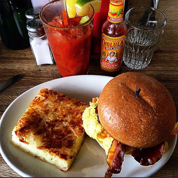 Bloody Mary. Bacon egg and cheese. 👌👌