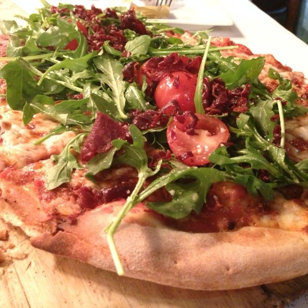 The double BLT pizza is really good. It has cry led prosciutto and bacon.
