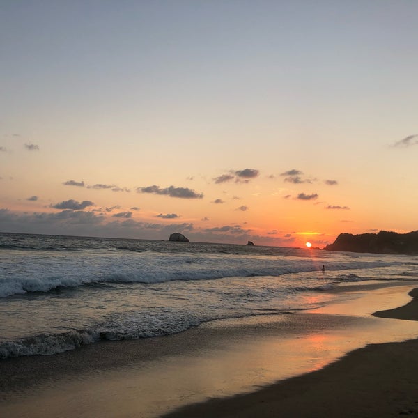 Photo taken at Zipolite by Célida D. on 2/24/2019
